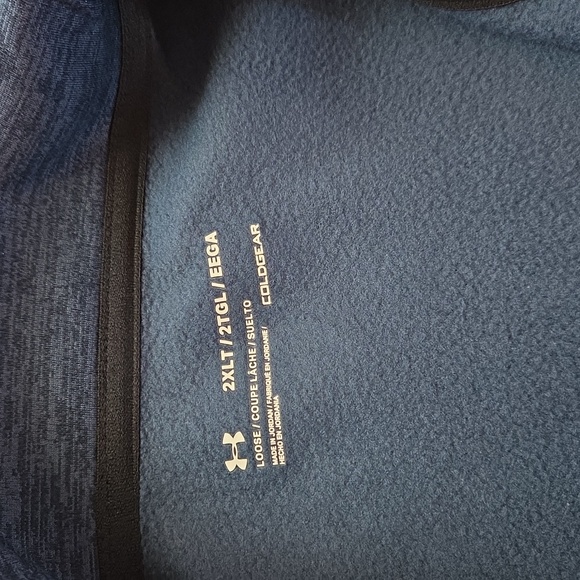 Under Armour Coldgear Navy Blue Pull Over Half Zip Jacket Size 2XLT Mens - Picture 3 of 8